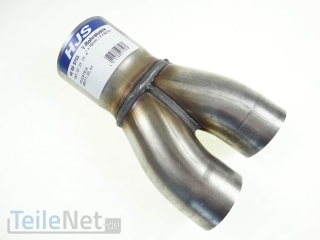 - HJS - Universal Verbindung Y-Stück Adapter Rohr Verteiler Abgasrohr Edelstahl 1x76->2x60mm HJS 90605755