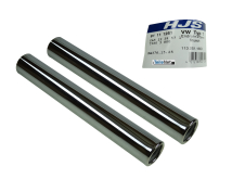 2x HJS 91111251 Endrohr verchromt Auspuff Rohr 275mm 1...