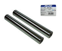 2x HJS 91111252 Endrohr verchromt Auspuff Rohr 225 mm 1...