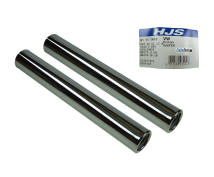 2x HJS 91111418 Endrohr verchromt Auspuff Rohr 250 mm 1...