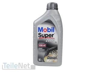1x 1L Mobil Super 2000 X1 10W40 Motoröl Öl 10W-40