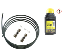2x Bremsleitungsverbinder + 2m 8 mm Bremsleitung + 250ml...