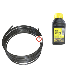 5m Bremsleitung 8 mm Bremsrohr + 250ml Bremsflüssigkeit DOT 4