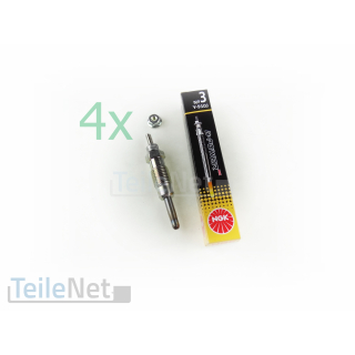 4x NGK Glühkerze 3617 Y-910J D-Power 3 Glow Plug  für z.B. Ford Escort 1,9