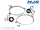 1x HJS 82120223 Topfhalter Auspuff Halter Halteband Bandschelle für BMW E30 325i