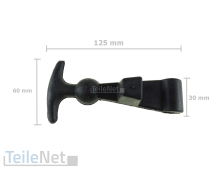 4x Haubenhalter Gummi mittellang 125 mm Hauben Spanner...