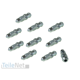 10x Entlüfterschraube Bremssattel M7x1 x 22 mm Entlüftungsventil