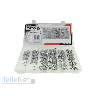 Muttern-Sortiment 300-teilig Sechskantmuttern Metrisch M3 M4 M5 M6 M8 M10