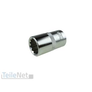 Stecknuss 15 mm Nuss Kurz Steckschlüsseleinsatz 1/2" Vielzahn Zwölfkant 12-Kant