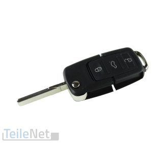 Schlüsselgehäuse + Schlüsselrohling 3 Tasten für VW Golf 4 Passat B5