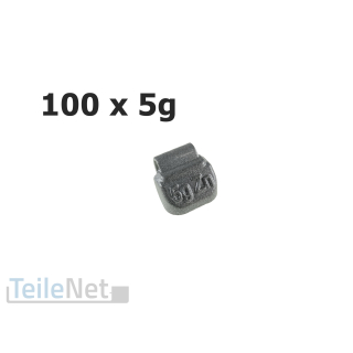 100x 5g Schlaggewichte Auswuchtgewichte Stahlfelge Zink-Gewichte