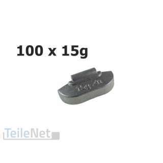100x 15g Schlaggewichte Auswuchtgewichte Stahlfelge Zink-Gewichte