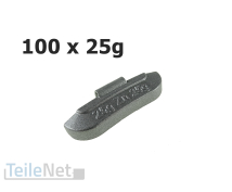 100x 25g Schlaggewichte Auswuchtgewichte Stahlfelge...