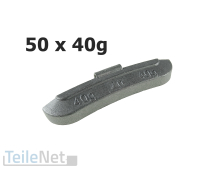 50x 40g Schlaggewichte Auswuchtgewichte Stahlfelge...