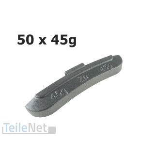 50x 45g Schlaggewichte Auswuchtgewichte Stahlfelge Zink-Gewichte
