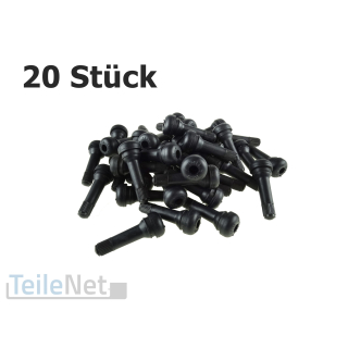 20x Gummiventil TR414 Reifenventile Autoventile Ventile EPDM Snap-In