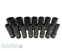 Steckschlüsselsatz Kraft-Steck-Nuss 10-32mm Schlagschraubernüsse Schlagnuss 15-tlg