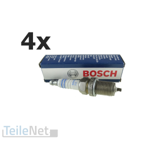 4x Bosch FR6DC Zündkerze 0242240593 für z.B. VW Audi Seat Skoda BMW Opel