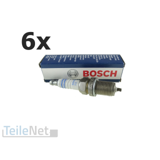 6x Bosch FR6DC Zündkerze 0242240593 für z.B. VW Audi Seat Skoda BMW Opel