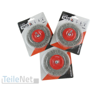 3x Drahtbürste 100mm Rund Topfbürste...