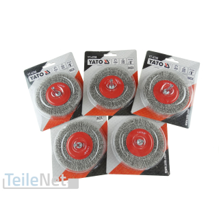 5x Drahtbürste 100mm Rund Topfbürste Stiehlbürste Bohrmaschine Rundbürste INOX