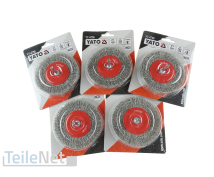 5x Drahtbürste 100mm Rund Topfbürste...