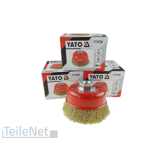 3x Topfbürste Messing 100mm M14 Drahtbürste für Flex Winkelschleifer Bürste