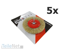 5x Drahtbürste 100mm Scheibenbürste Messing...