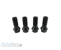 4x Radschrauben M14x1,25 Radbolzen schwarz inkl. Beutel für BMW Mini etc