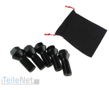 5x Radschrauben M14x1,25 Radbolzen schwarz inkl. Beutel...
