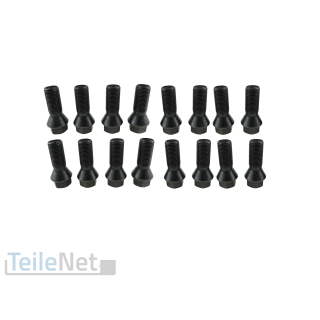16x Radschrauben M14x1,25 Radbolzen schwarz für BMW 1er 3er X1 X2 X3 etc Mini