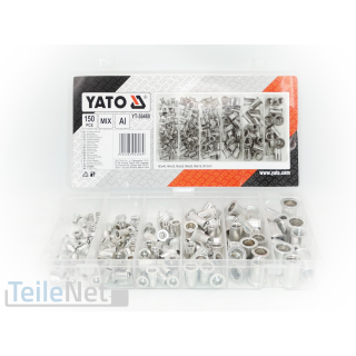 Nietmuttern Sortiment 150-teilig M3-M10 Nietmutter Blindnietmutter Aluminium