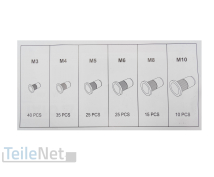 Nietmuttern Sortiment 150-teilig M3-M10 Nietmutter Blindnietmutter Aluminium