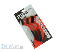Drahbürste 3-teilig Bürste Stahl Messing Nylon Handbürste Mini Bürsten Bremse