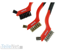 Drahbürste 3-teilig Bürste Stahl Messing Nylon Handbürste Mini Bürsten Bremse