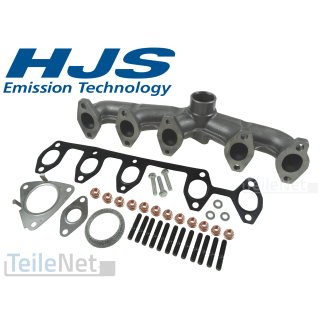 HJS 91111676 Abgaskrümmer  inkl. Einbausatz für VW Touareg T5 2,5 Guss Krümmer wie OE: 070253031F